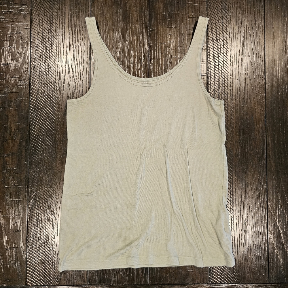 Gap Favorite Tank | Green Scoop Neck Tank Top | Women's Medium